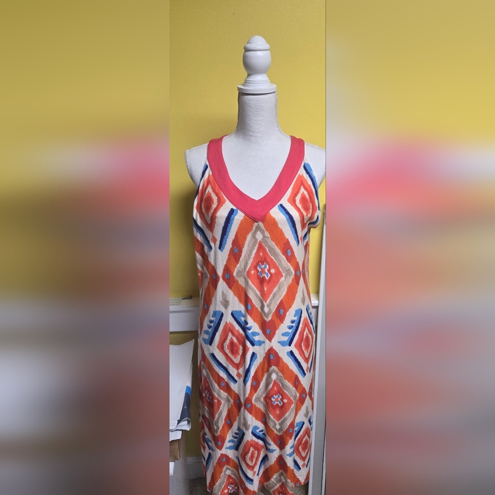 Chico's Vibrant Diamond Pattern Dress